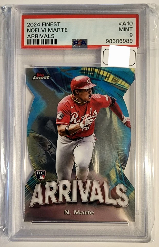 2024 Topps Finest - Arrivals Noelvi Marte #A-10 Die-Cut Refractor (RC) PSA - Image 1 of 3