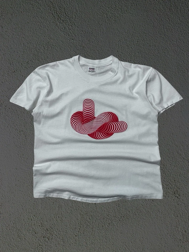 Camiseta De Colección Años 80 Trippy Espiral Fractal Arte Pop Talla XL Psicodélica Geométrica Slinky Foto 1 de 4