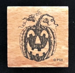 PSX Rubber Stamp Halloween Jack O Lantern Pumpkin Halloween Thanksgiving - Picture 1 of 2