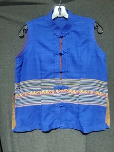 100% SILK VEST SZ LG MADE IN VIETNAM - Picture 1 of 8