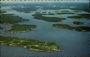 Canada Lake of the Woods,ON Aerial View Ontario Postcard - Picture 1 of 2