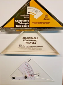 CHARVOZ verstellbare Dreieck Trig Skala: Grad - Anstieg - Neigung mit Box - #31-9306 - Bild 1 von 7