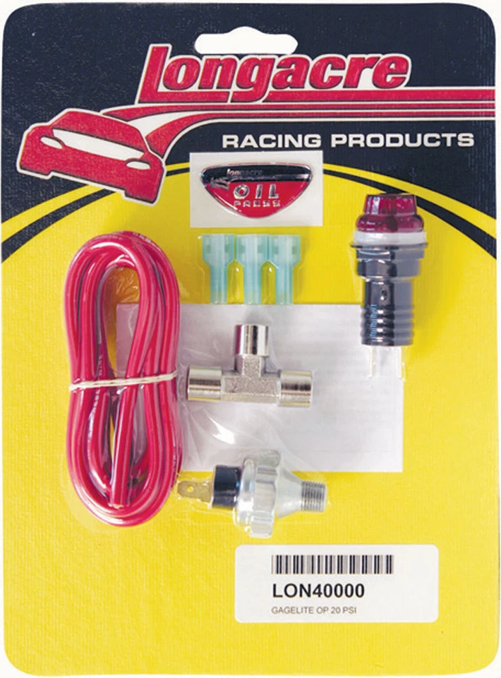 Longacre WARNING Gagelite Kit 20PSI Oil Pressure 1/8" NPT LED LIGHT LON52-40000  - Image 1 of 1