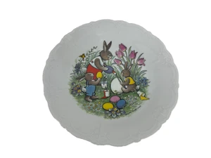 Hutschenreuther Alemania Plato de Pascua 10.25" Plato Decorativo Conejitos Huevos De Colección - Imagen 1 de 2