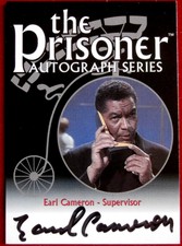 THE PRISONER Volume 1 - EARL CAMERON (CBE) - Personally Signed Autograph Card