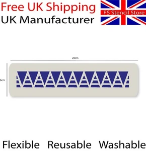 Aztec Triangles Design Crafting Painting Stencil Approx 20cm x 6cm Washable  - Picture 1 of 3