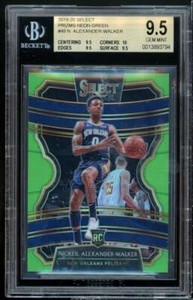 Nickeil Alexander-Walker Rookie 2019-20 Select Prizms Neon Green #49 BGS 9.5