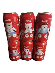 Coca Cola Athens 2004 OIympics Plush Bears in Cans Full Set of 6 - Picture 1 of 2