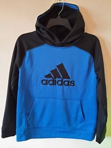 Adidas hoodie - Youth size L 14/16 - Blue, black, pullover--MINT COND!! - Picture 1 of 4