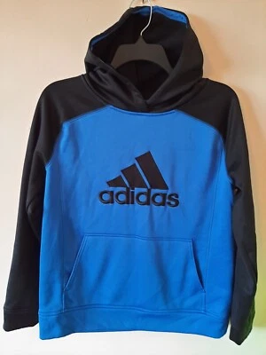 Adidas Sudadera con Capucha - Juvenil Talla L 14/16 - Azul, Negro, Jersey--¡COMO NUEVO!! Foto 1 de 4
