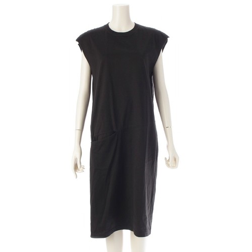 CELINE cotone Phoebe epoca smanicato pezzo unico 2 6AK0 nero XS