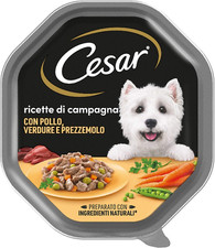 Cesar Ricette Di Campagna Cibo per Cane Con Pollo, Verdure E Prezzemolo,14x150gr