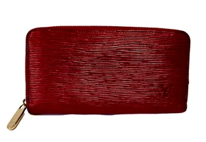 Louis Vuitton Epi Red Leather Zippy Wallet Long Women's - Imagen 1 de 13