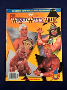 WWF WWE Magazine Wrestlemania VIII 8 Hulk Hogan Macho Man Sid Ric Flair Sleeve - Picture 1 of 8