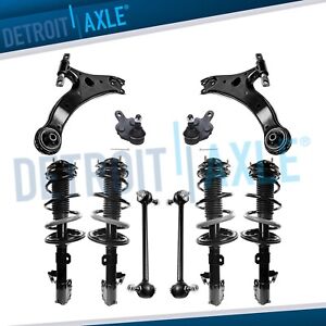 FWD Front Rear Struts Control Arms Sway Bars Kit for 2001-2003 Toyota Highlander