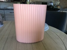 Vintage Sally designs hard plastic peach wastebasket