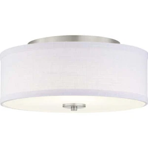 Progress Inspire 13" Wide Integrated LED Flush Mount Drum Ceiling Light - Picture 1 of 7