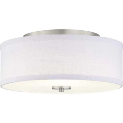 Progress Inspire 13" Wide Integrated LED Flush Mount Drum Ceiling Light - Image 1 of 4