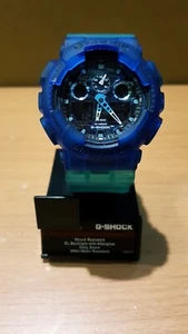 G-Shock GA Navy Blue Jelly Seal Army Camouflage Dual Display time Digital-Analog - Picture 1 of 21