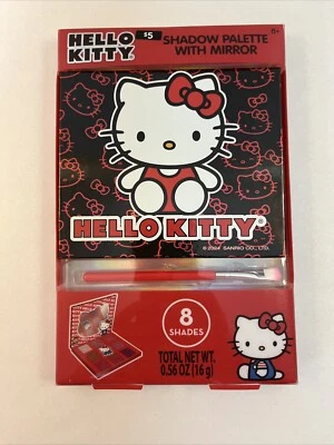 Hello Kitty 8 Color Shadow Palette w/Cardboard Mirror & Brush Duo Gift Box (NEW) - Image 1 of 2