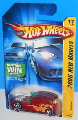 Hot Wheels 2006 primeras ediciones #17 Qombee rojo con llamas 2007 tablero estilo Foto 1 de 2