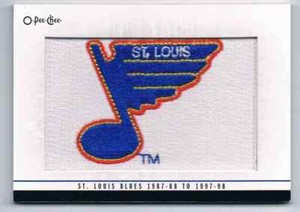 2013-14 O-PEE-CHEE TEAM LOGO PATCHES 1987-88 TO 1997-98 CS ST LOUIS BLUES #141