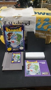 CIB RAMPAGE NINTENDO NES VIDEO GAME COMPLETE IN BOX W/ PROTECTOR CASE - Picture 1 of 20