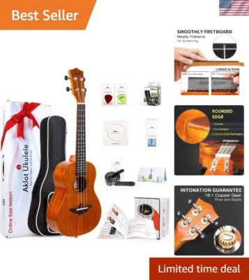 Ukulele, Concert Ukelele Solid Mahogany 23 inch for Professional Beginners Ad... - Image 1 of 4