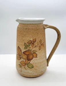 Vtg O'keefe California Pottery Stoneware Floral Autumn Design Pitcher 8.25"Tall - Picture 1 of 6