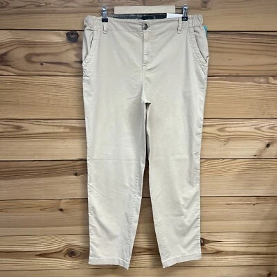 Pantalones Maurices Grandes Caquis Cintura Elástica Algodón Lyocell Elastizados Rectos B173 Foto 1 de 4