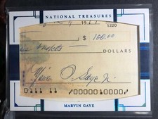 2018 national treasures football 1/1 CUT AUTO MARVIN GAYE #1/1 Platinum Celeb