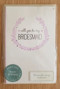 Bridesmaid Proposal Greetings Card, Wedding Bridal Party Girls Friends, New - Picture 1 of 2
