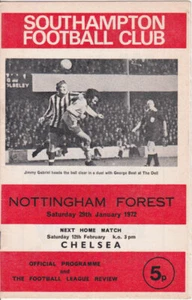1971/72 SOUTHAMPTON V NOTTINGHAM FOREST 29-01-1972 DIVISION 1 - Bild 1 von 1