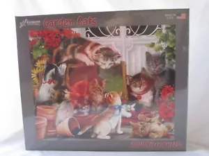 Vermont Christmas Co. GARDEN CATS 1000 Pc Jigsaw Puzzle 30" x 24" NEW - Picture 1 of 4