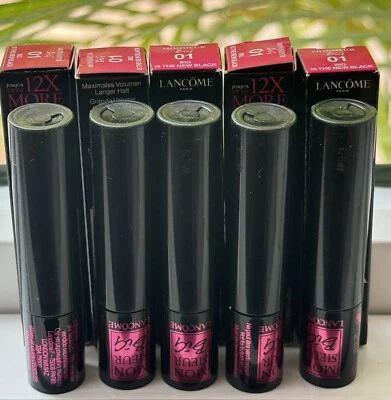 5 X LANCOME MONSIEUR BIG MASCARA BLACK 2mL/0.06 OZ MINI New in box - Image 1 of 4