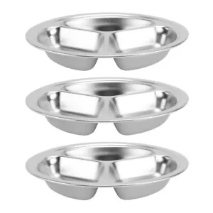 3 Pcs Compartment Tray Divided Meal Tray Adult Diet Plate 3 Compartment Plate - Picture 1 of 12