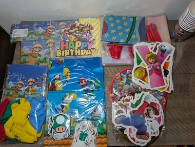 Figura de acción de PVC Super Mario Bros 18 piezas juguetes para pasteles fiesta deco platos, globos Foto 1 de 4