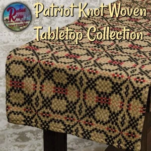 Runner da tavolo Patriots Knot nero, cachi, rosso tessuto 34" 52" 32" 56" - Foto 1 di 5