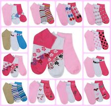 6 Pairs of Ladies Girls Sport Casual Trainer Cotton Socks, Size 2-5, FREE P&P