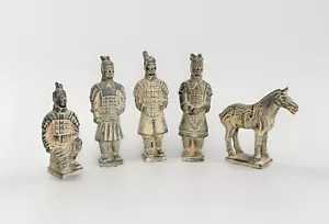 Juego De 5 Colecciones Estatua China Guerreros Terracota De Colección - Imagen 1 de 8