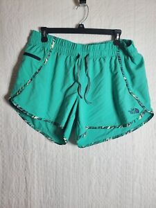The North Face Womens Size XL Green Waistband Shorts Drawstring 