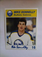1987-88-BUFFALO SABRES-Blue Shield-#16-Mike Donnelly Postcard.,