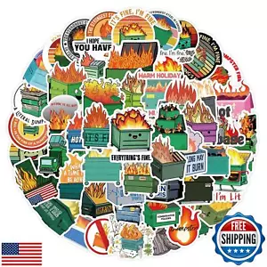 60PCS Dumpster fire Stickers Vinyl Waterproof PEGTMVE Stickers for Scrapbook, - Picture 1 of 5
