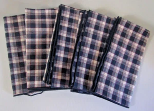 Juego de 5 servilletas de tela a cuadros cinta azul Longaberger - Imagen 1 de 1