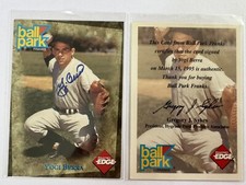 1995 COLLECTORS EDGE BALL PARK FRANKS ⚾YOGI BERRA⚾ AUTO WITH COA (signed)