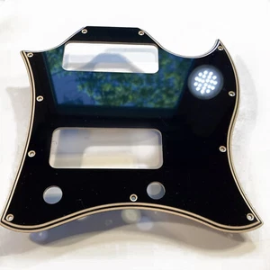 Golpeador de ala de murciélago BEL ANCHO 5 capas negro/crema para Gibson SG Standard P90 MOD - Imagen 1 de 8