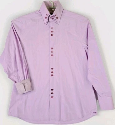 Camicia elegante Brio uomo grande doppio colletto polsino infradito dettagli sofisticati elegante - Immagine 1 di 4