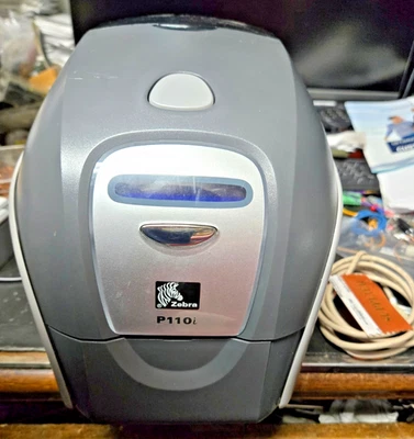 Zebra P110i Color ID Card Thermal Printer TESTED (includes power supply) - Image 1 of 4