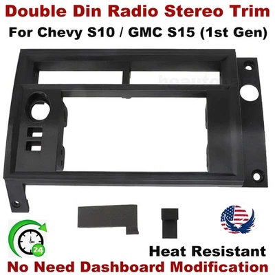 For 1st Gen Chevy S10 Double Din Radio Stereo Trim Bezel GMC S15 Jimmy Typhoon Foto 1 de 4