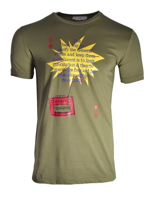 Vivienne Westwood T-Shirt Propaganda Army Green Peru Orb Logo Men Top S L XL XXL - Image 1 of 4